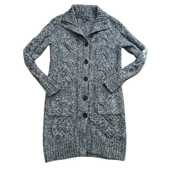 Point Sur J. Crew blue & white knit button front cardigan size XS - Picture 11 of 11